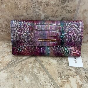 NWT BRAHMIN CORDELIA Magical Mini MELBOURNE GENUINE LEATHER TRI FOLD WALLET NWT
